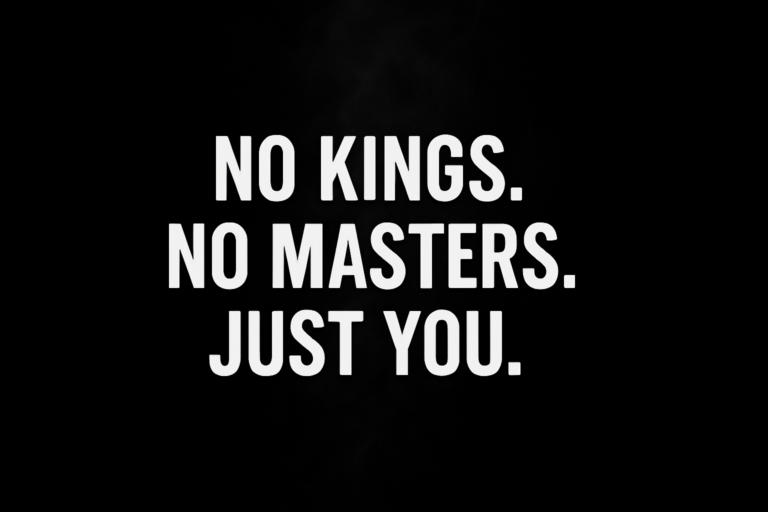20250617_1110_No Kings, No Masters_simple_compose_01jxyje2k5fshax574cpgmc88m